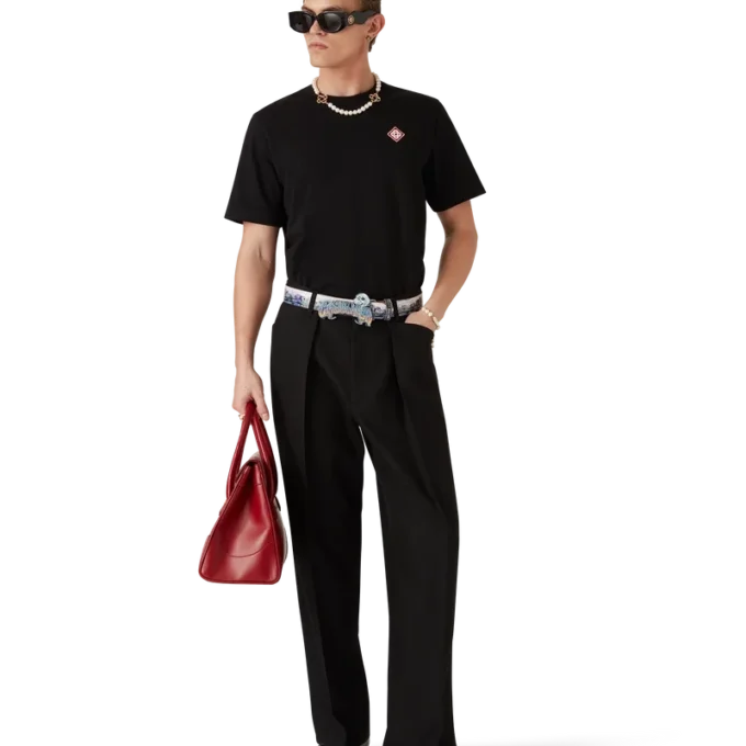 T-shirt med kort ärm och diamantlogotyp