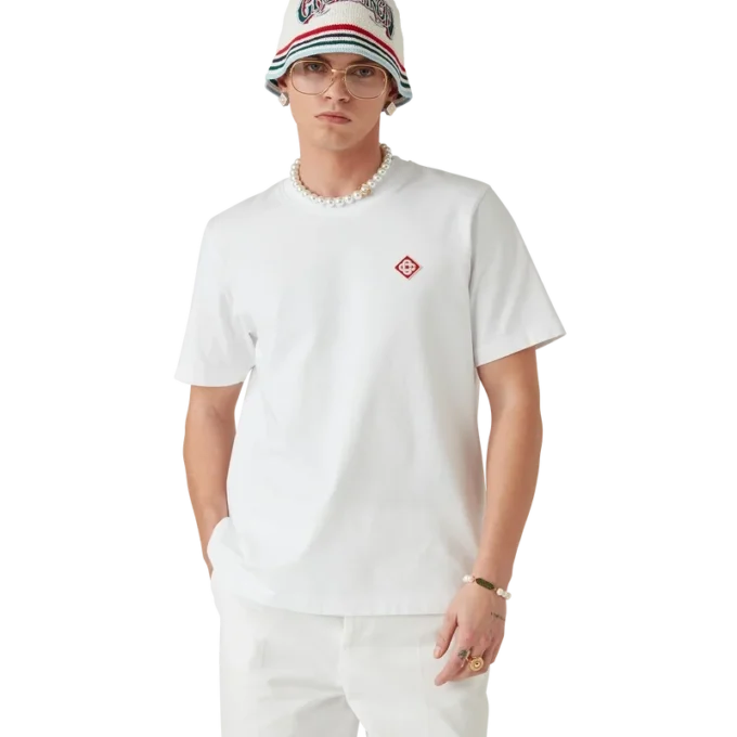 T-shirt med kort ärm och diamantlogotyp