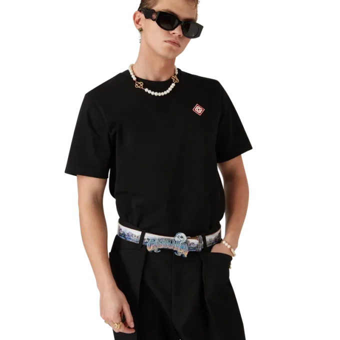 T-shirt med kort ärm och diamantlogotyp