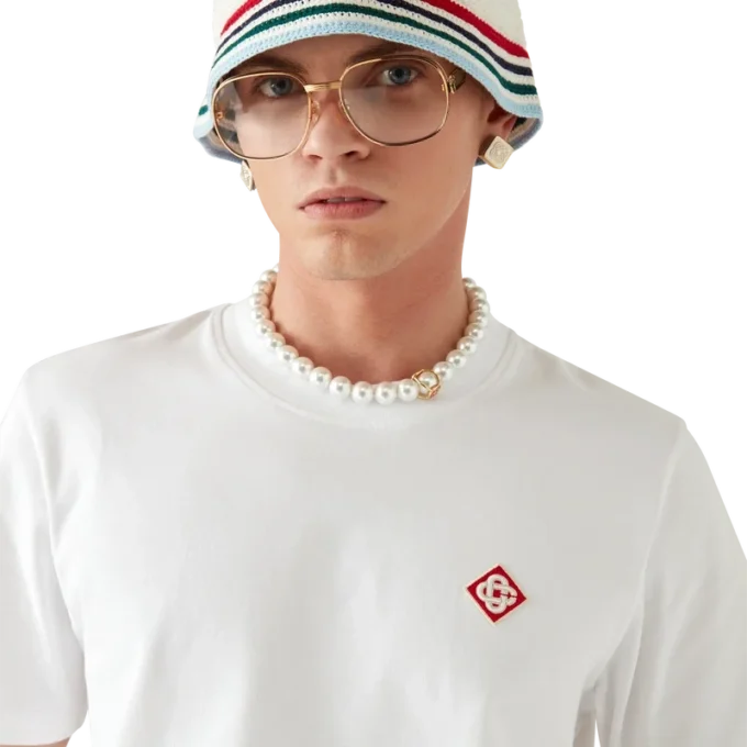 T-shirt med kort ärm och diamantlogotyp