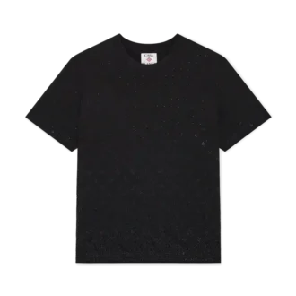 T-shirt med kort ärm och kristallmonogram