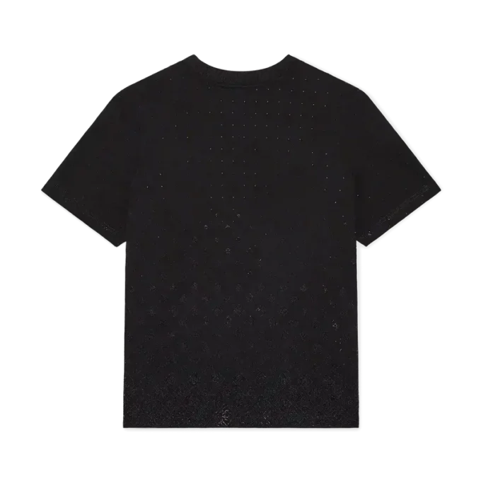 T-shirt med kort ärm och kristallmonogram