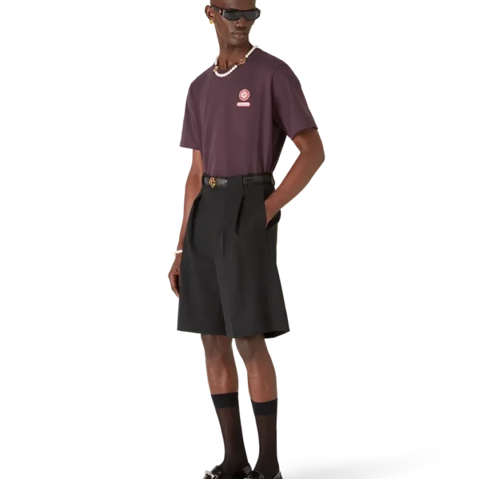 T-shirt med kort ärm och logotyp