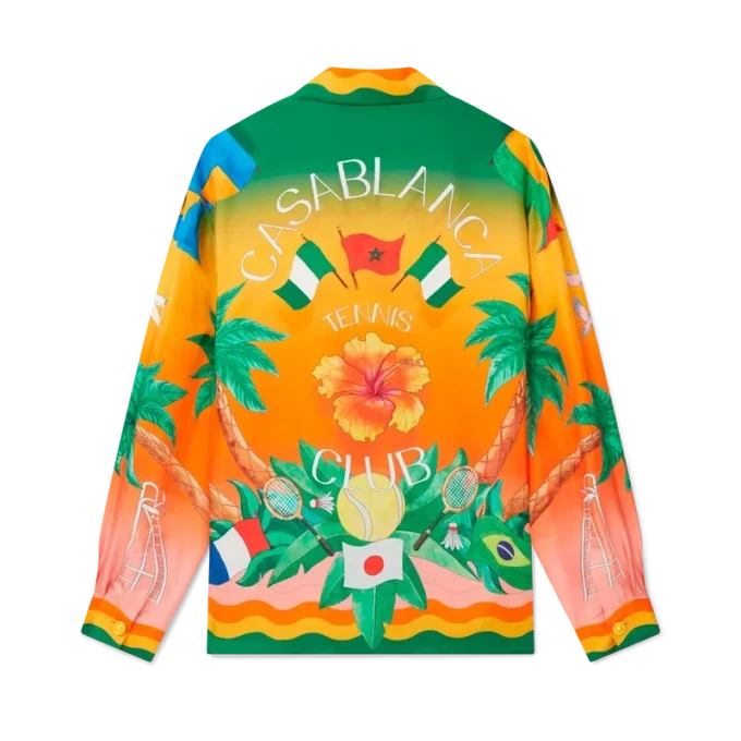 Tennis Club En Fleur silkskjorta