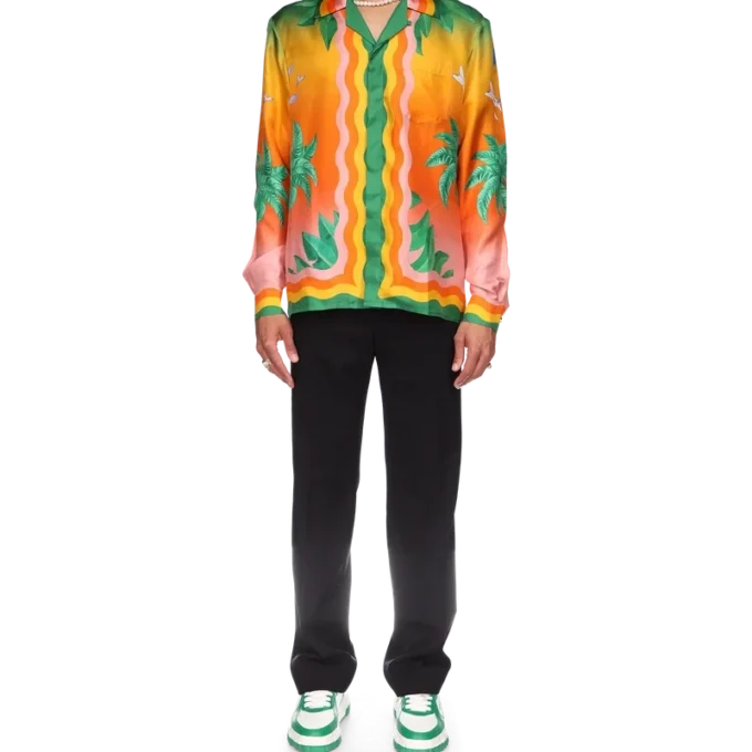 Tennis Club En Fleur silkskjorta