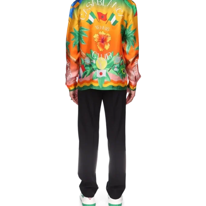 Tennis Club En Fleur silkskjorta