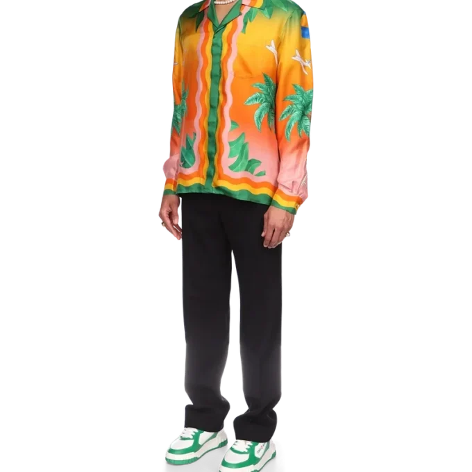 Tennis Club En Fleur silkskjorta