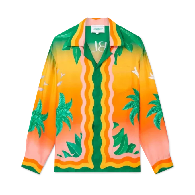 Tennis Club En Fleur silkskjorta