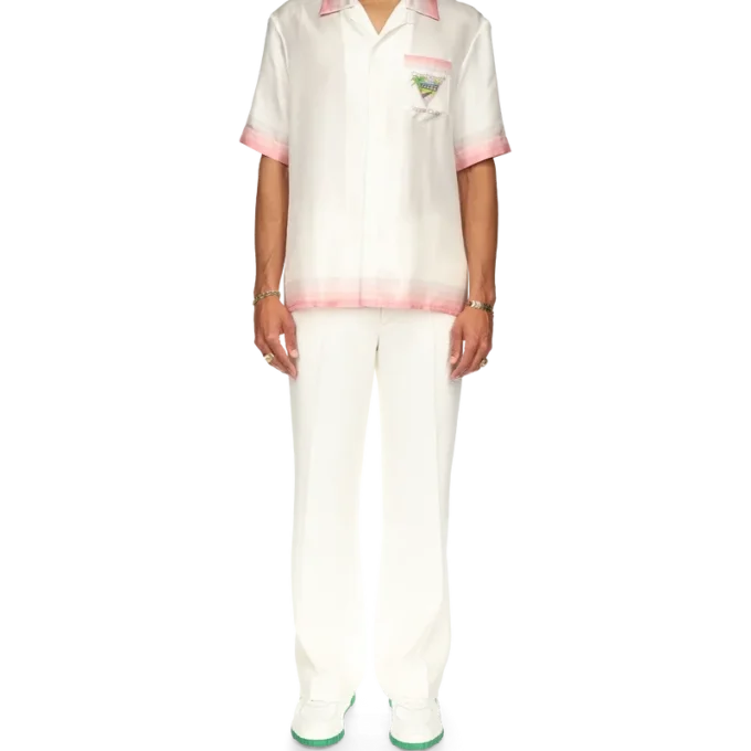 Tennis Club Icon kortärmad silkesskjorta