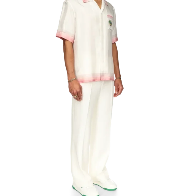 Tennis Club Icon kortärmad silkesskjorta