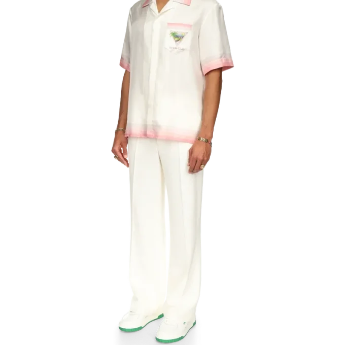 Tennis Club Icon kortärmad silkesskjorta