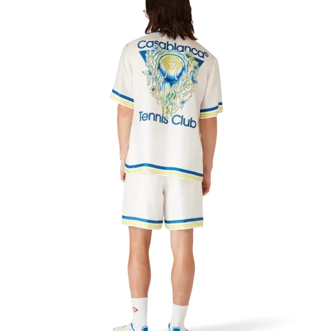 Tennis Club kortärmad silkesskjorta