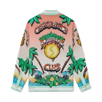 Tennis Club långärmad silkesskjorta