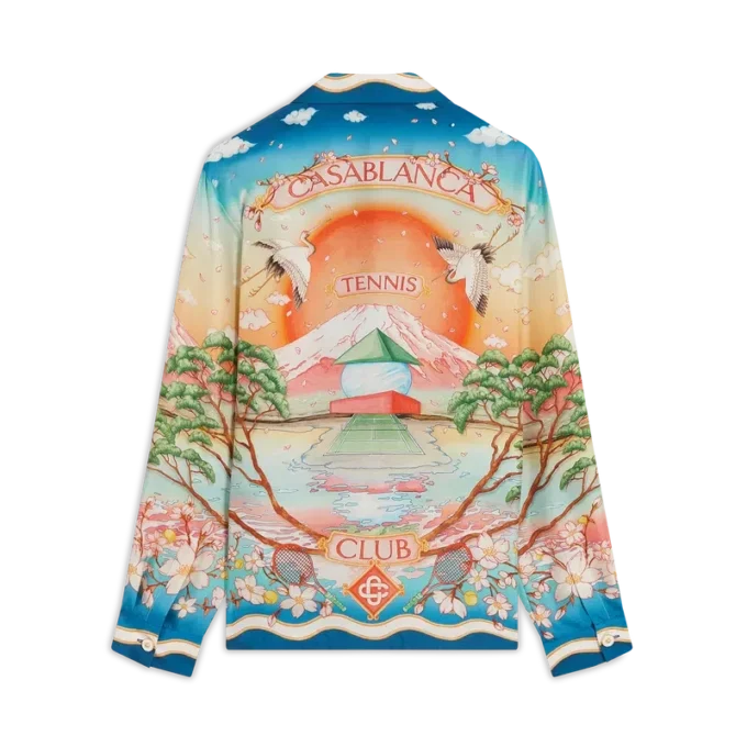 Tennis Club silkes skjorta med långa ärmar