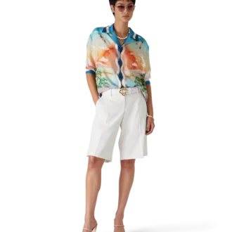 Tennis Club silkes skjorta med långa ärmar