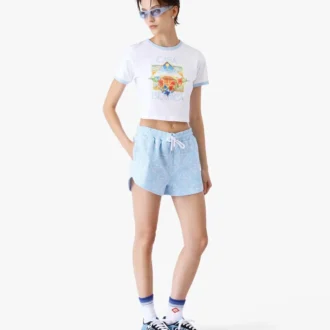 Tennis Landscape Ringer shorts med kort ärm för barn