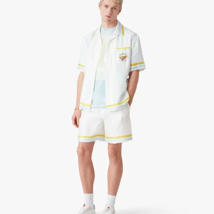 Tennis Landscape-silk Shorts