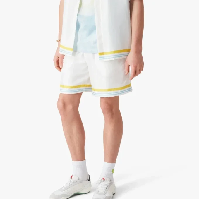 Tennis Landscape-silk Shorts