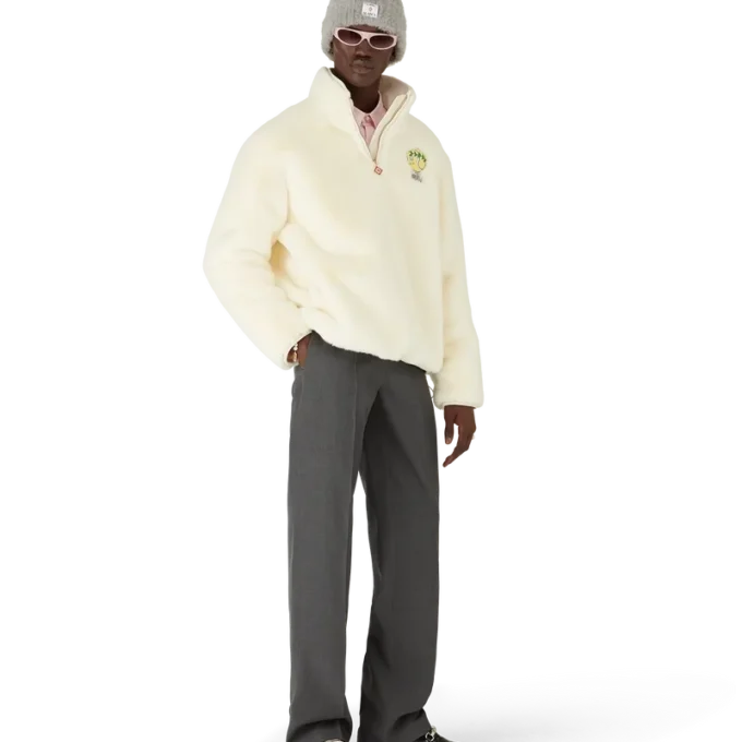 Tennis Mascot Quarter Zip-jacka i fuskpäls