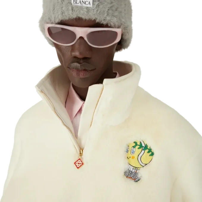 Tennis Mascot Quarter Zip-jacka i fuskpäls