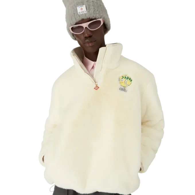 Tennis Mascot Quarter Zip-jacka i fuskpäls