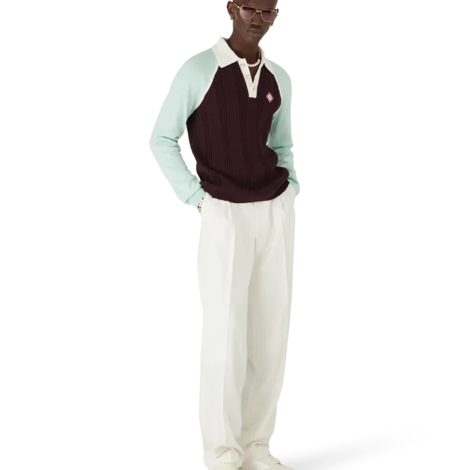 Tennis-pikétröja med långa ärmar