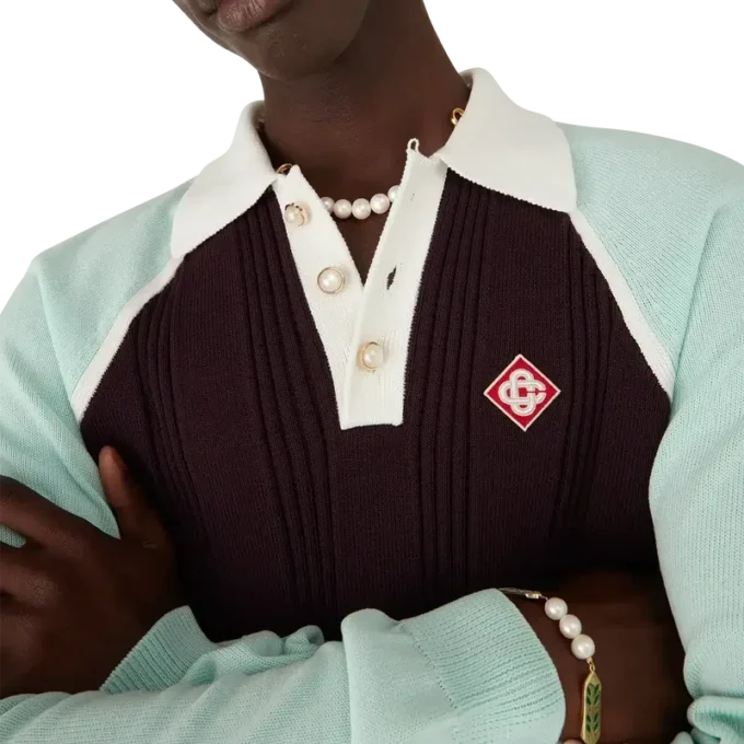 Tennis-pikétröja med långa ärmar