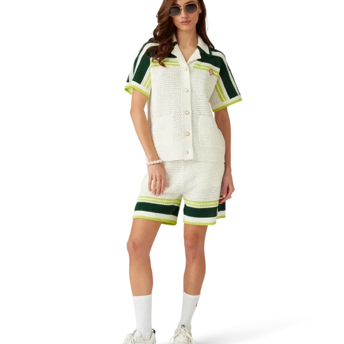 Tennis-virkad skjorta