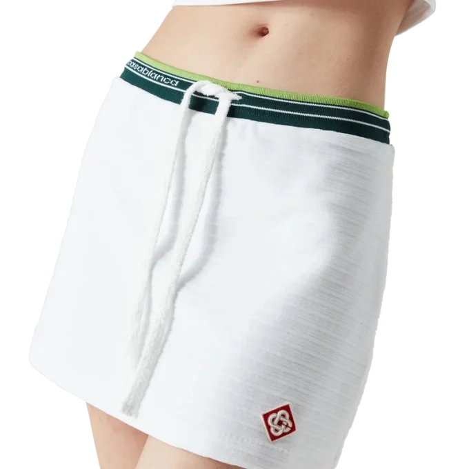 Tenniskjol i strukturerad velour