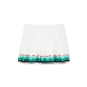 Tennisplisserad minikjol i siden