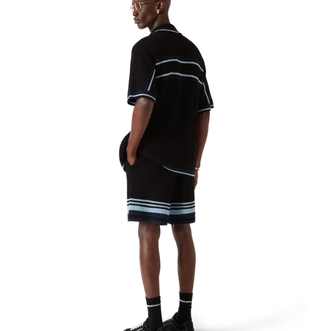 Tennisshorts i bomullskrochet Tennisshorts i bomullskrochet