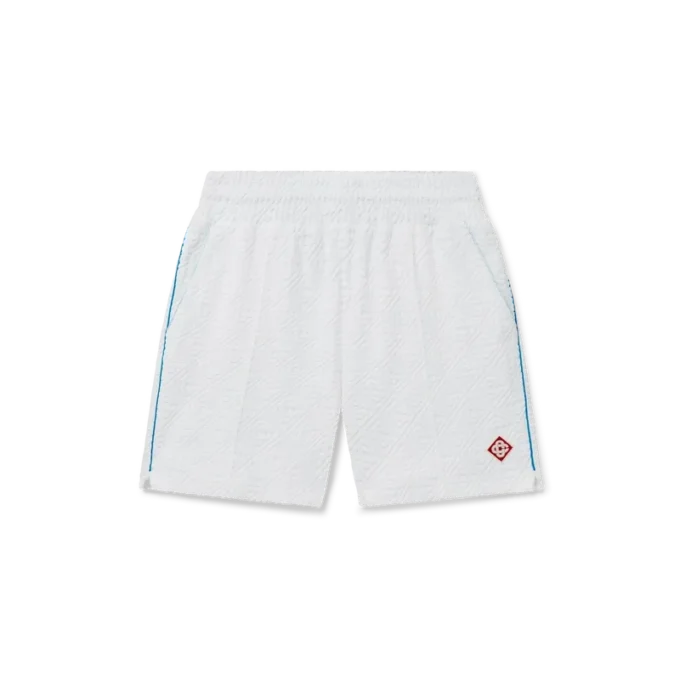 Tennisstrippade frottéshorts