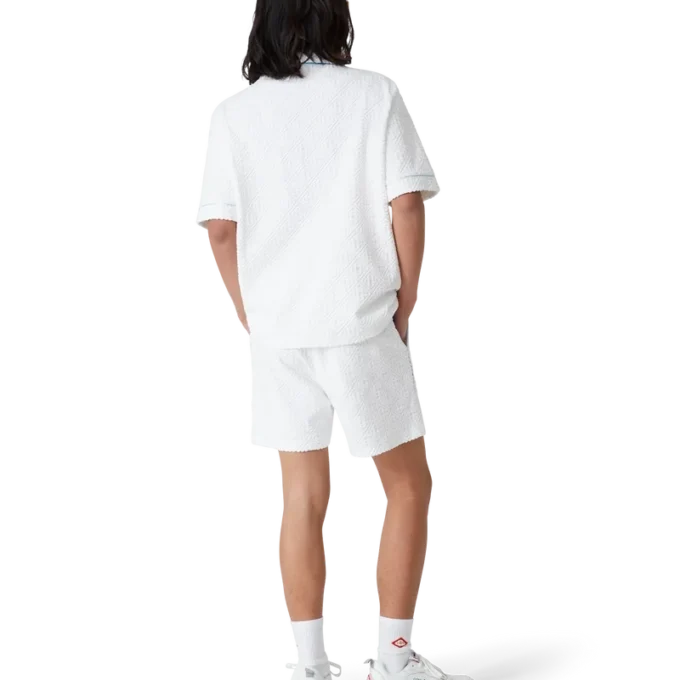 Tennisstrippade frottéshorts