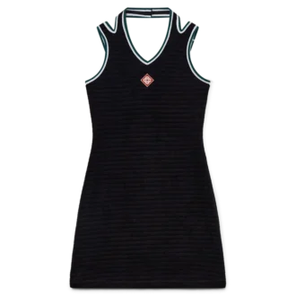 Texturerad velourtennisklänning