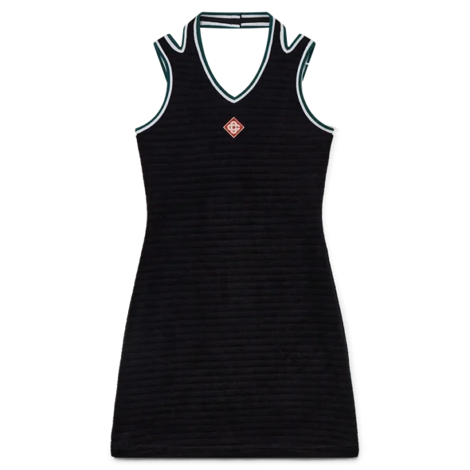 Texturerad velourtennisklänning