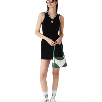 Texturerad velourtennisklänning