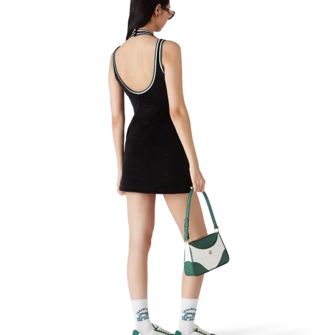 Texturerad velourtennisklänning