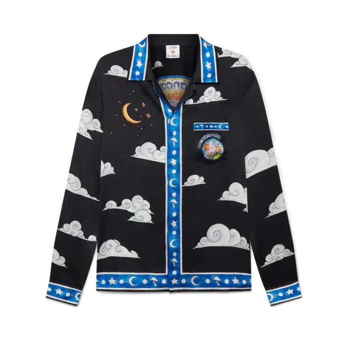 The Four Elements långärmad silkesskjorta