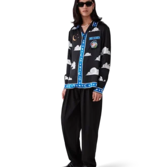 The Four Elements långärmad silkesskjorta