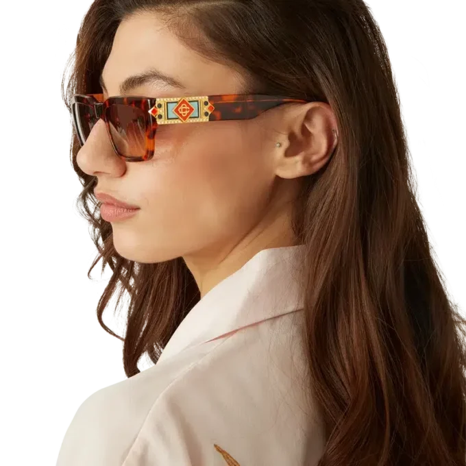 Tortoiseshell the Square Metope solglasögon Tortoiseshell the Square Metope solglasögon