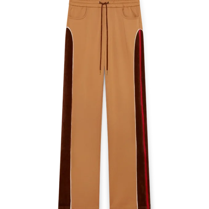 Träningsbyxor med chenillepaneler Träningsbyxor med chenillepaneler