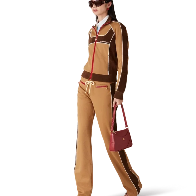 Träningsbyxor med chenillepaneler