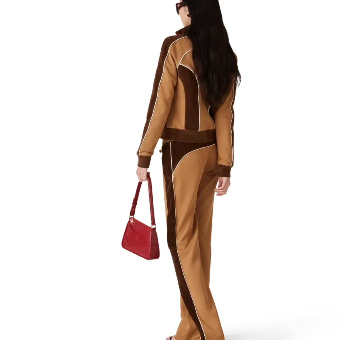 Träningsbyxor med chenillepaneler