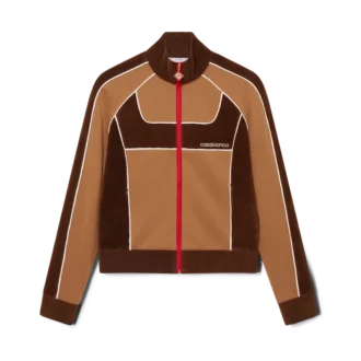 Träningsjacka med paneler i chenille