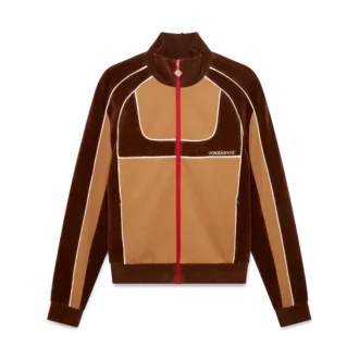 Träningsjacka med paneler i chenille