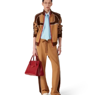 Träningsjacka med paneler i chenille