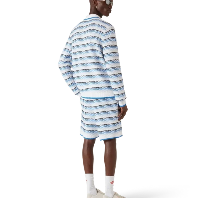 Tuck Stitch långärmad pikétröja