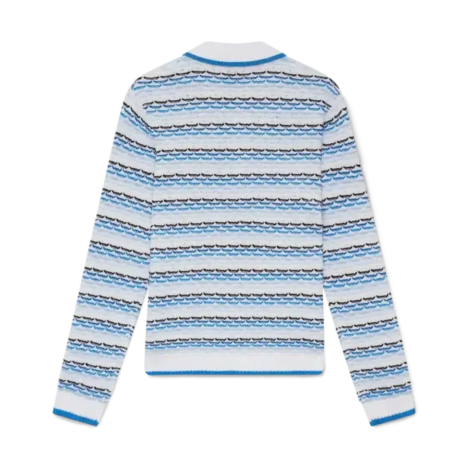 Tuck Stitch långärmad pikétröja