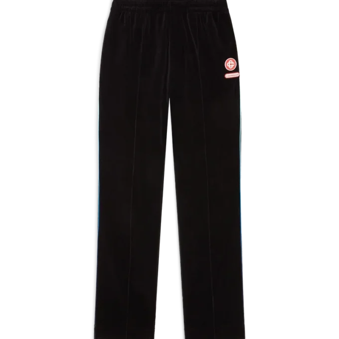 Velourbyxor med gradientkant