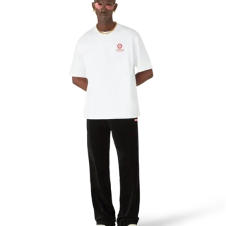 Velourbyxor med gradientkant